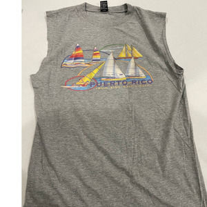 Sleeveless Tank Puerto Rico Gray Size Medium